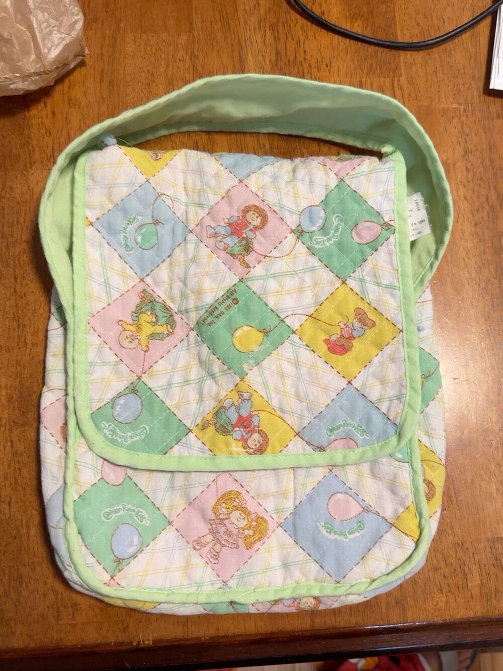 Vintage Cabbage Patch Kids Quilted Tote Bag Overnight Travel Diaper Bag 1980s